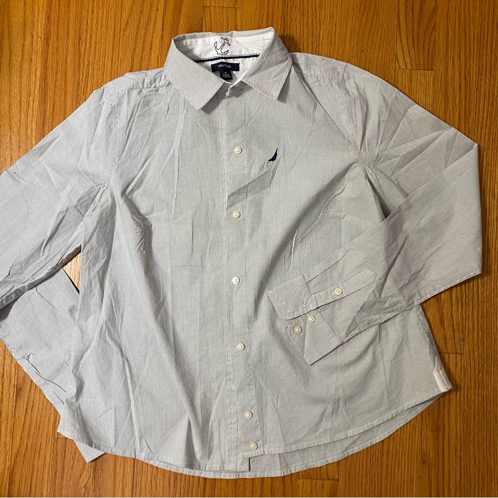 Nautical Striped Collared Shirt
